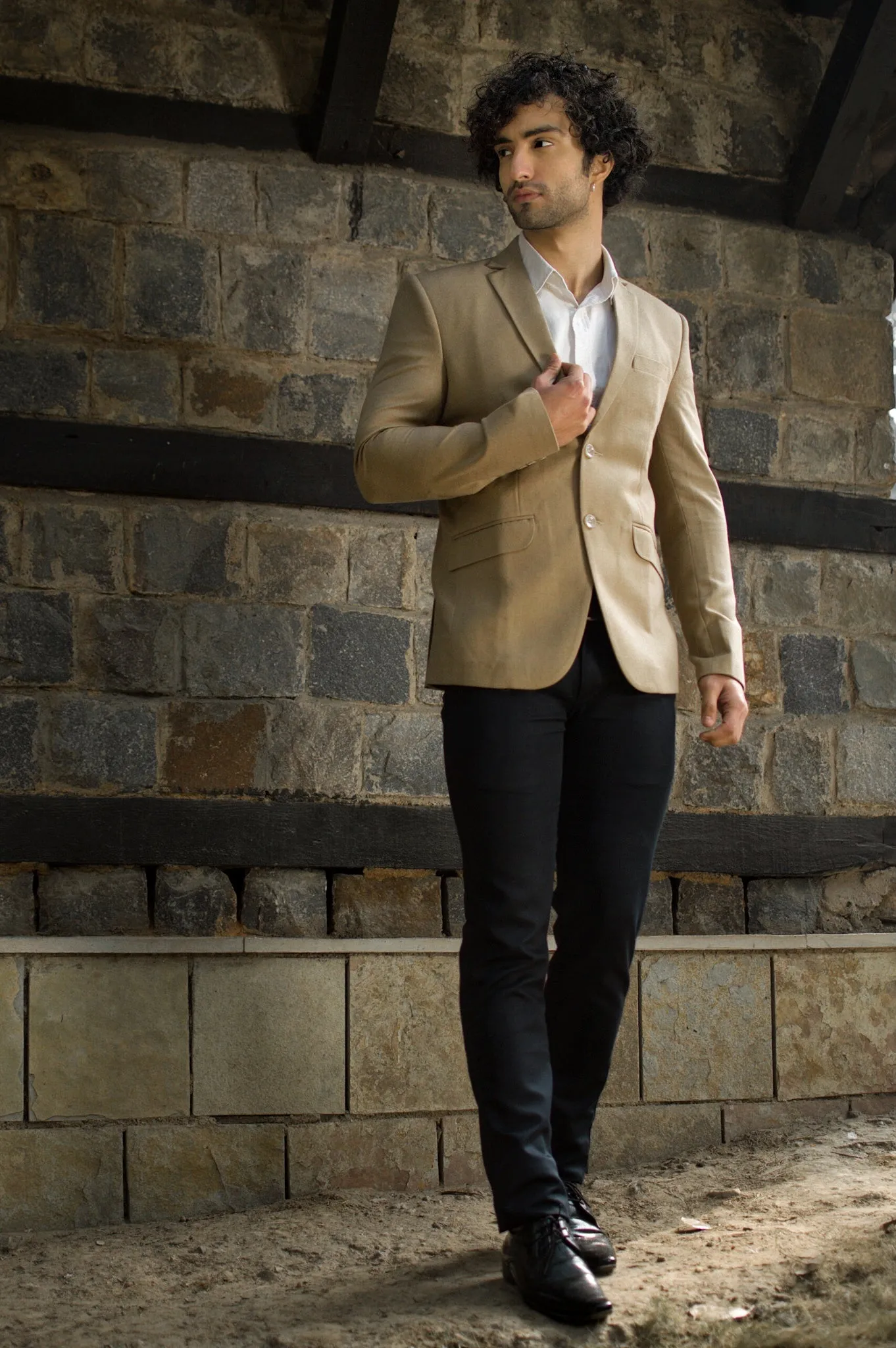 Wool Beige Blazer