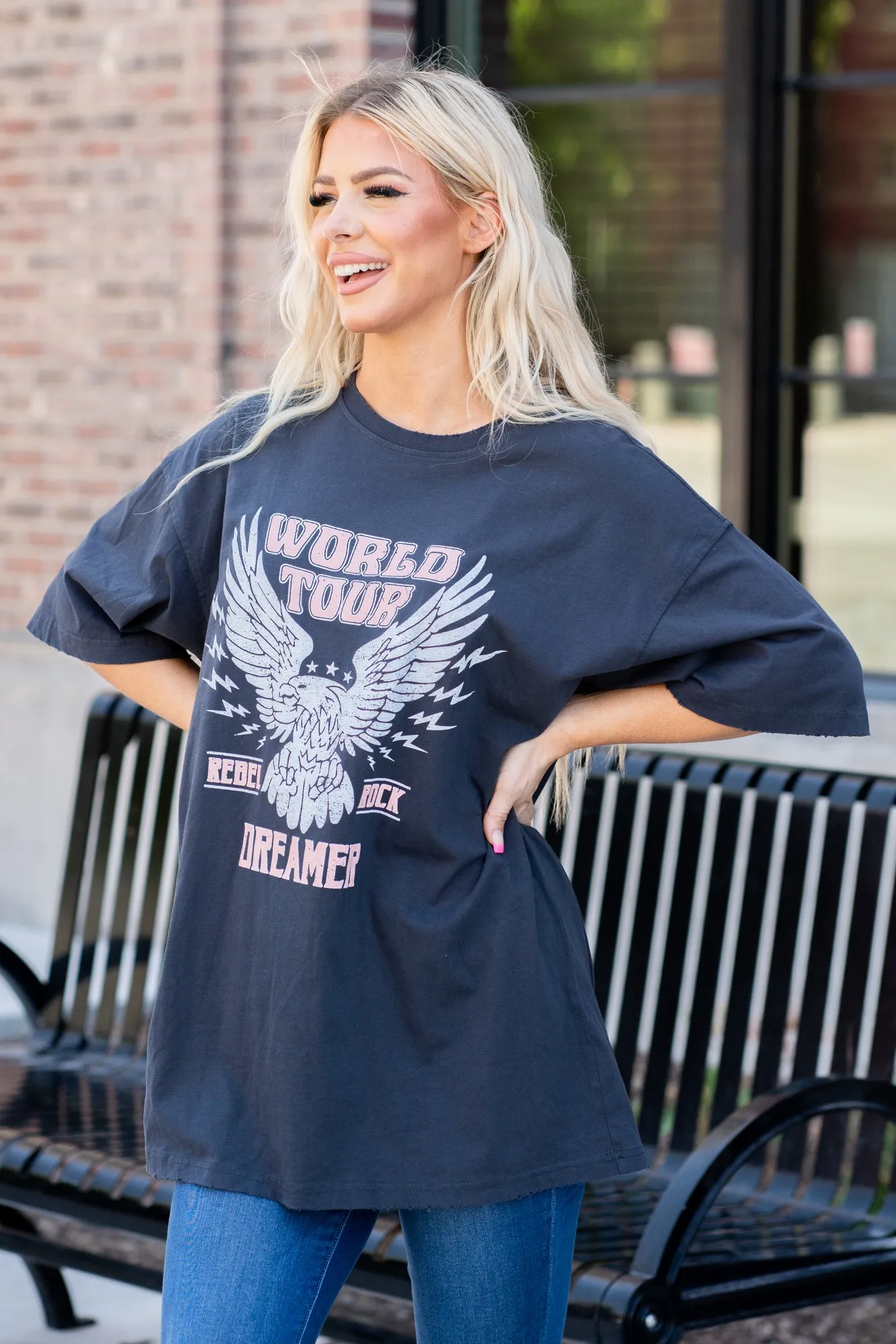 World Tour Dreamer Vintage Eagle Graphic Tee