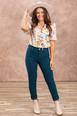 YMI Dark Teal Hyperstretch Pants