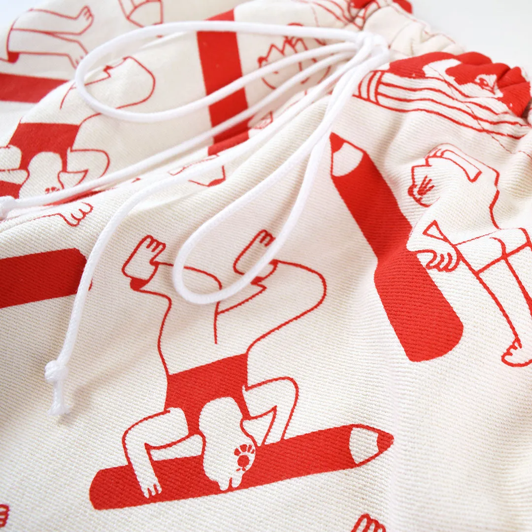 YUK FUN Artist Suit in Red - MADE TO ORDER
