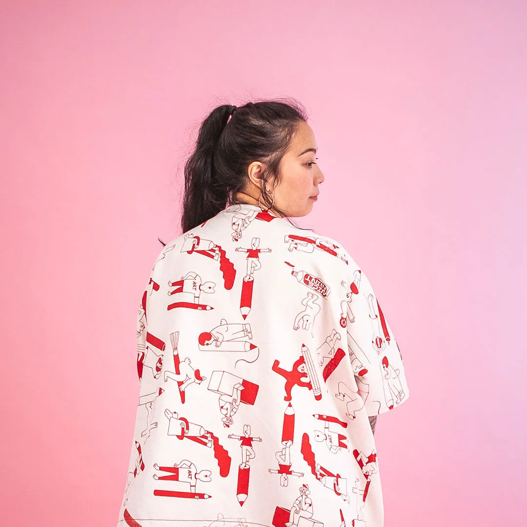 YUK FUN Artist Suit in Red - MADE TO ORDER