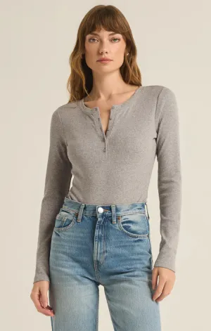 Z Supply Samara Rib Henley Bodysuit