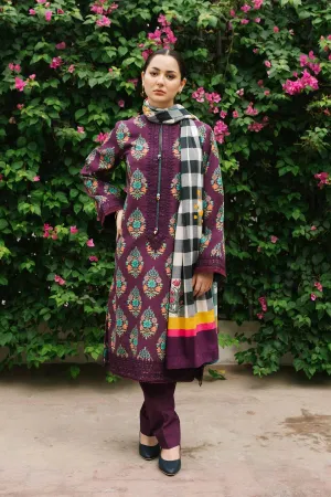 ZW21-3B |  Zara Shahjahan Coco Winter 2021 Collection | Unstitched Embroidered Khaddar Suits