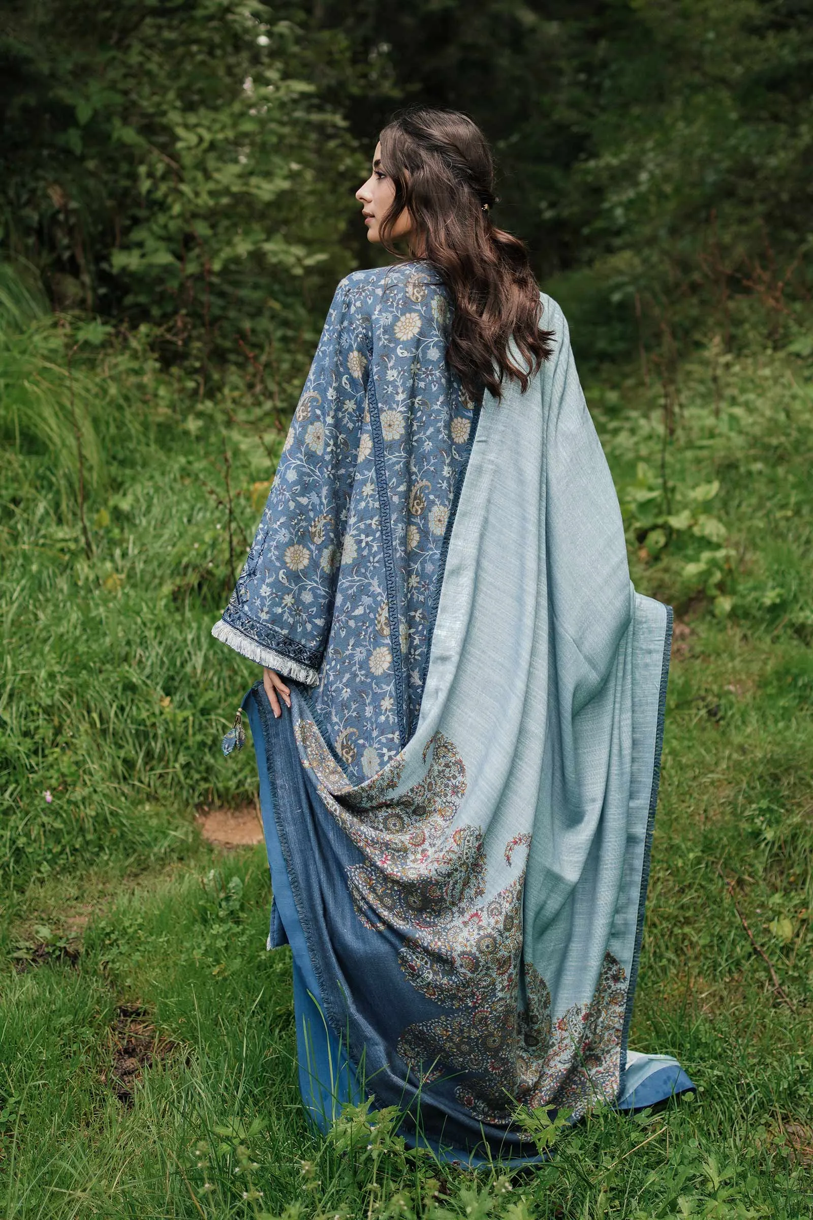 ZW22-8A | Zara Shahjahan Coco Winter Collection 2022 | Unstitched Embroidered Khaddar Linen  Suits